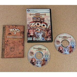 Zoo Tycoon 2 Zookeeper Collection w Expansions PC CD w Manual Windows XP 2006